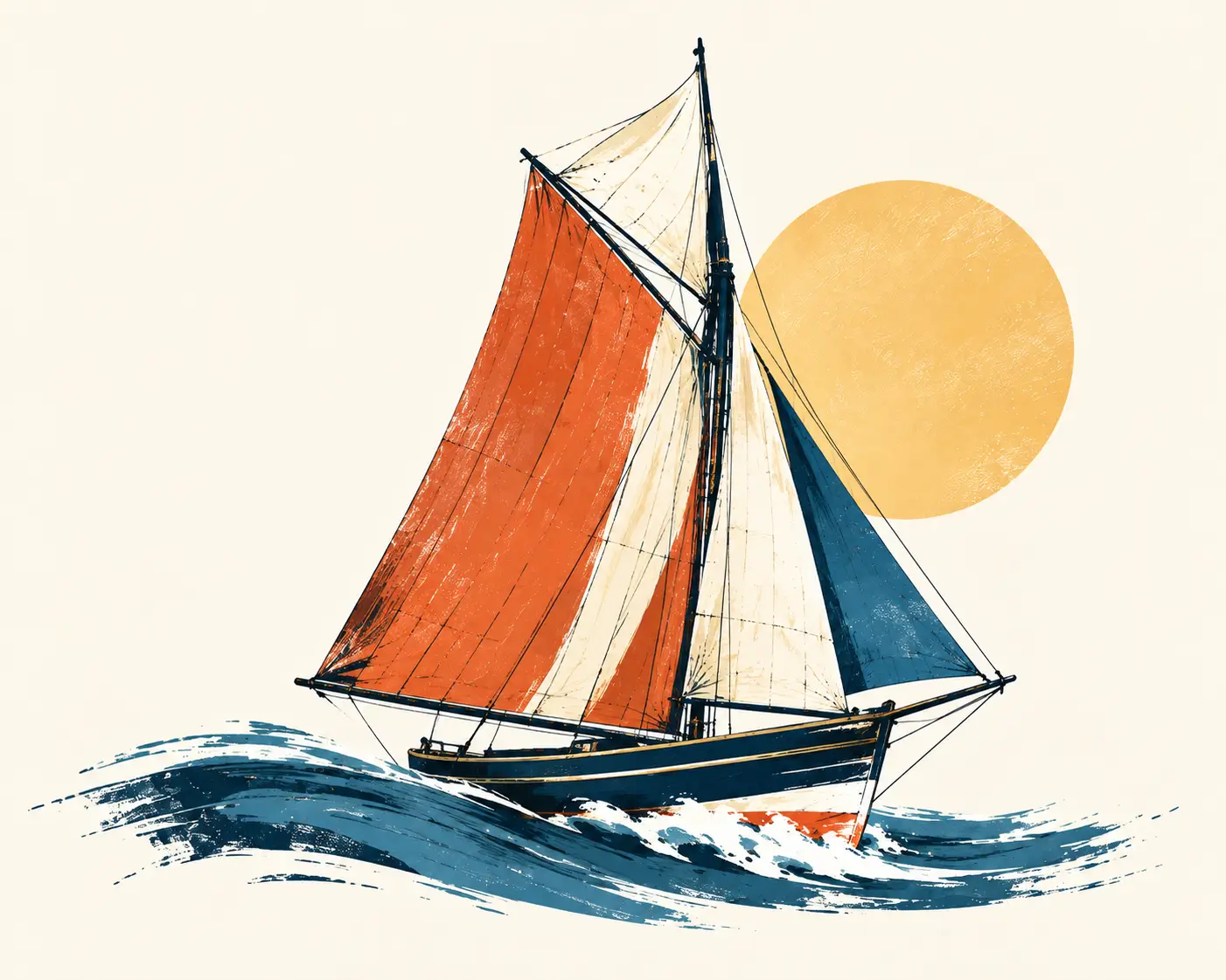 Un voilier, illustration Zyeute
