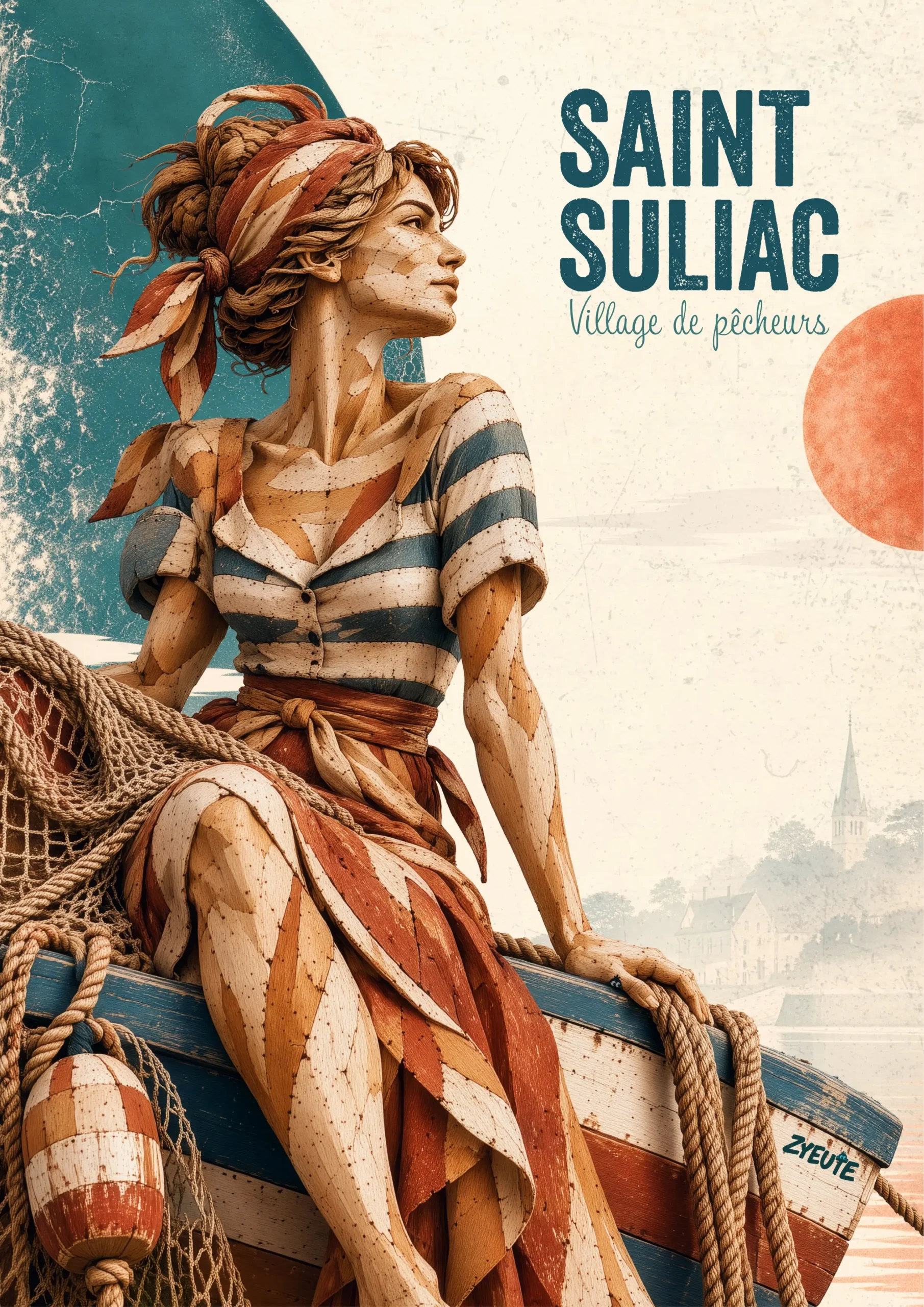 Affiche Zyeute inspirée de Saint-Suliac